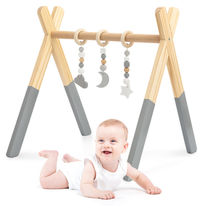 Support éducatif en bois Baby Gym - couleur grise