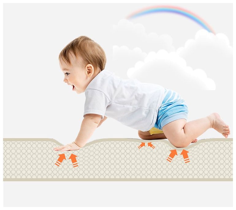 Tapis mousse double face XXL - rouleau 2 CM (route et zigzags)