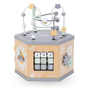 Cube éducatif interactif en bois 7 en 1 - boucle moteur
