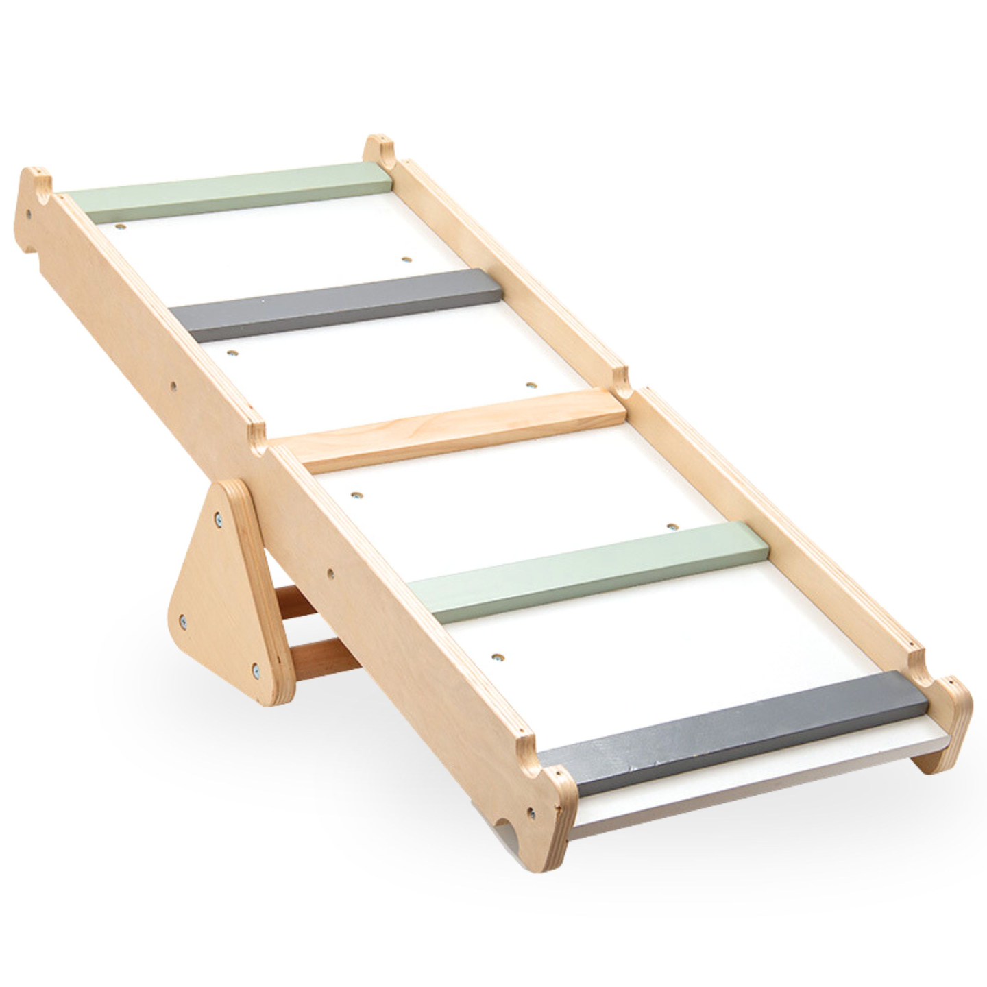 Aire de jeux en bois pour enfants - échelle + mur d'escalade + poutre d'équilibre - triangle de Pikler