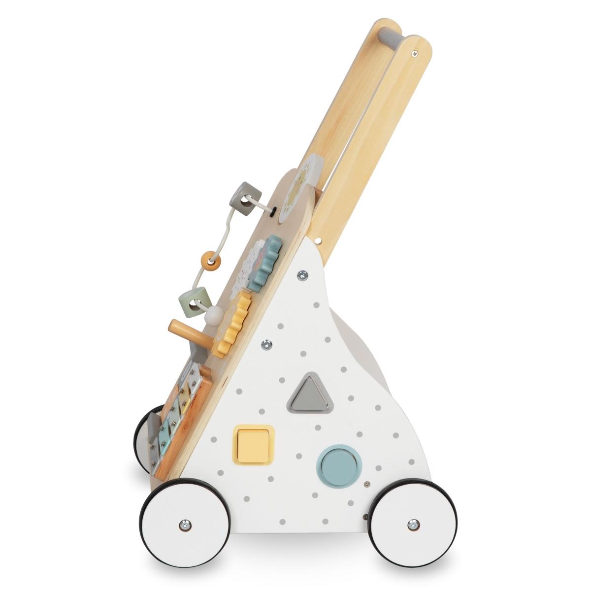 Marcheur éducatif en bois 8in1 / pousse-bébé - tableau de manipulation