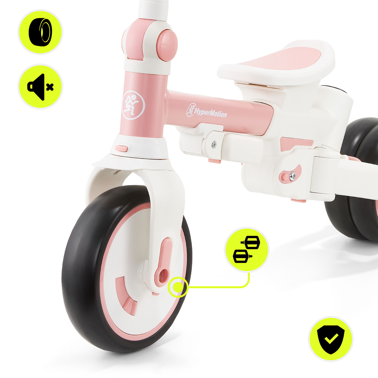 Tricycle multifonctionnel 8 en 1 TOBI FOREST - rose