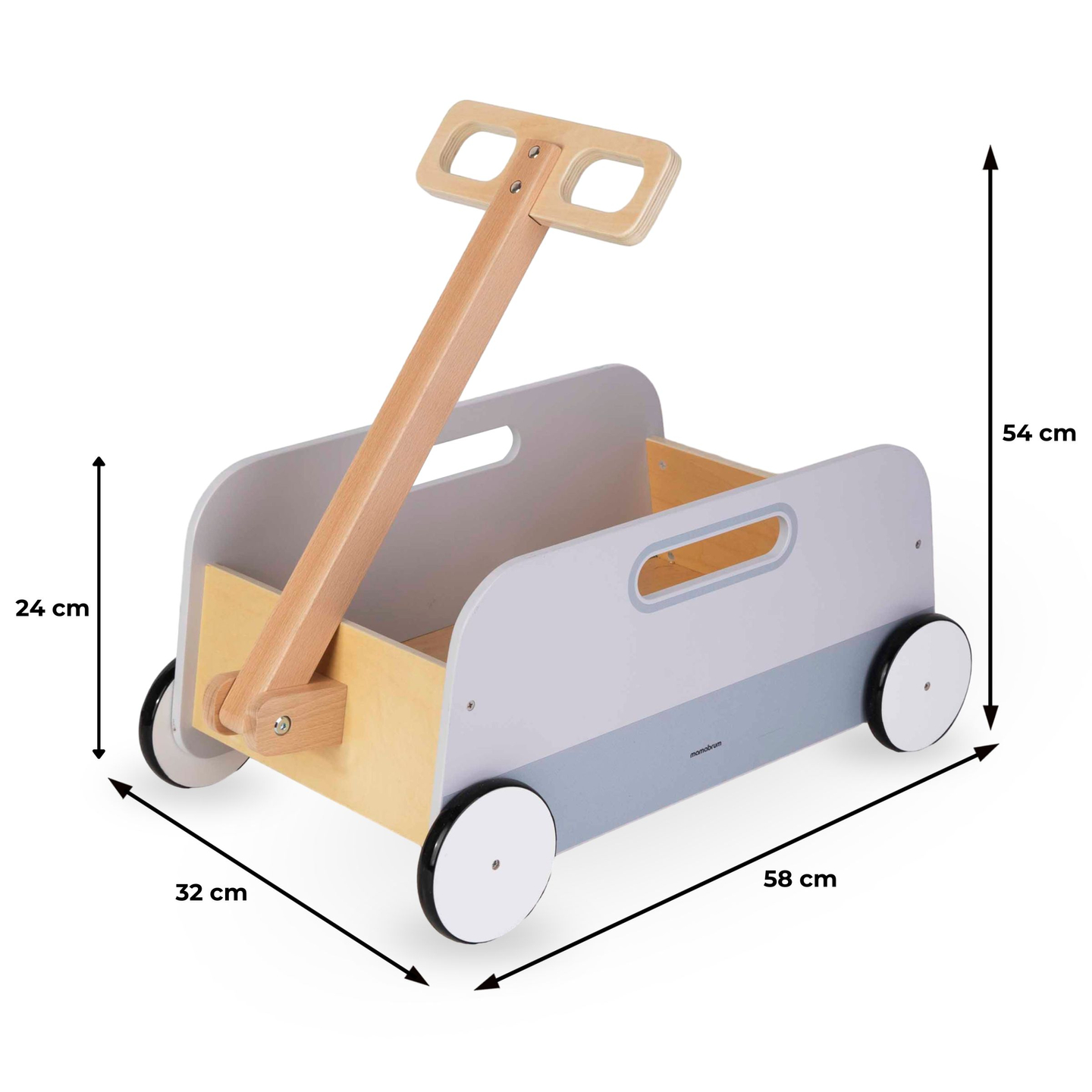 Chariot à jouets en bois - remorque à tirer
